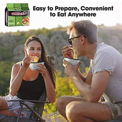 OMACHI Golden Potato Noodles - Hot and Sour Shrimp Flavor - Made with Natural Ingredients (Hot & Sour Shrimp, Pack of 5)