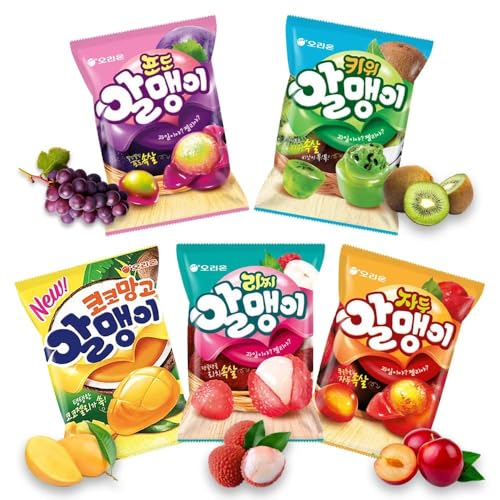 Viral on TikTok Korean Fruit Jelly Candy - 5 Flavor Mix - Chewy Gummy Snacks