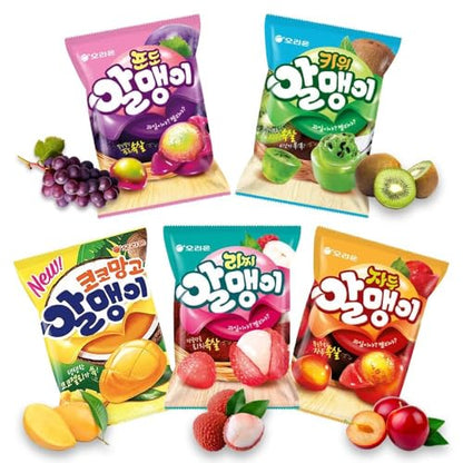 Viral on TikTok Korean Fruit Jelly Candy - 5 Flavor Mix - Chewy Gummy Snacks