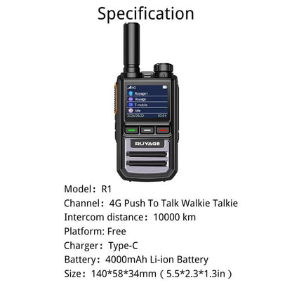 Ruyage Radio Nationwide PTT Walkie-Talkie(R1)