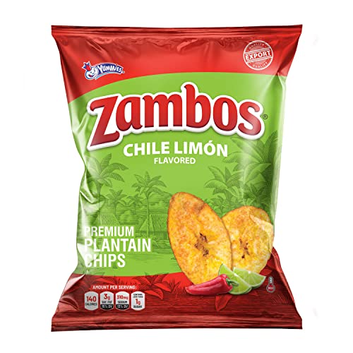 Viral TikTok Zambos Plantain Chips - Chile Limón, Original & Salsa Verde | Premium Central American Snack (5.29 oz)