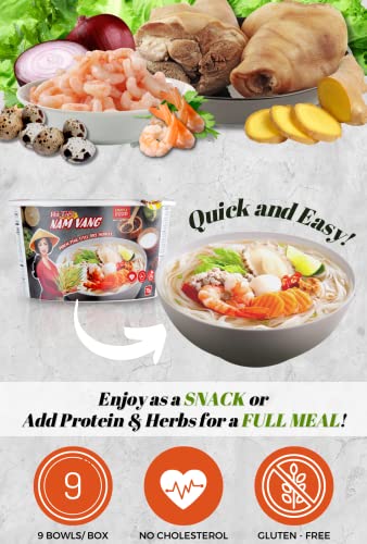 SIMPLY FOOD Instant Phnom Penh Rice Noodles (Hủ Tiếu Nam Vang) - 9 BOWLS/ 75g