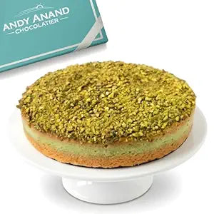 Andy Anand Sugar-Free & Gluten-Free Caramel Pistachio Cheesecake, 9-Inch – Diabetic-Friendly, Cream Cheese, Birthday & Holiday Gift Box