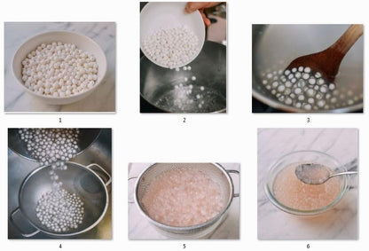 Small Tapioca Boba Pearls (Sago Balls) from Cassava -Translucent & Flavor-Absorbent - Ideal for Soup or Sauce Thickening