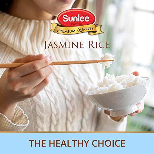 Sunlee Thai Jasmine Rice - 5 Lbs. Long Grain White Rice, Aromatic Thai Hom Mali, Great for Vegans & Vegetarians, Naturally Gluten-Free