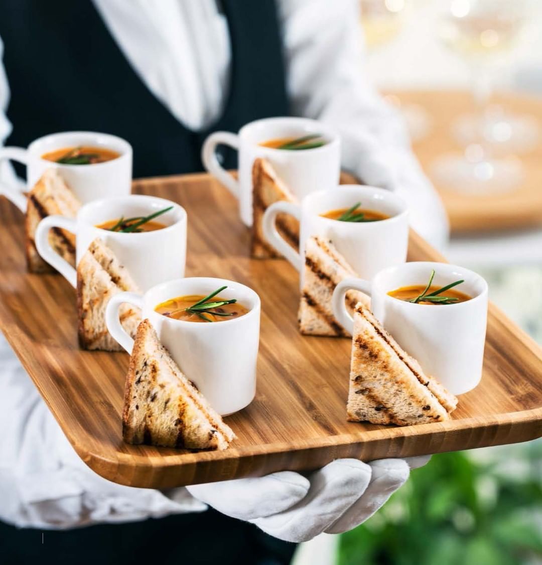 Wilmax Porcelain Bamboo Platter 13" inch X 9" inch | For Appetizers / Barbecue / Burger Sliders