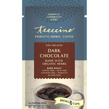 Dark Chocolate Prebiotic SuperBoost Herbal Coffee