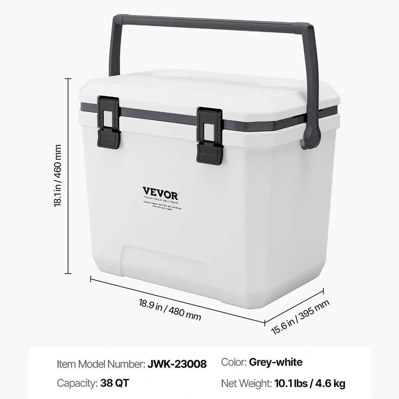 VEVOR Insulated Portable Lunchbox Cooler, Max 52 Qt - Holds 50 Cans, Ice Retention Hard Cooler with Heavy Duty Handle, Ice Chest Lunch Box for Camping, Beach, Picnic, Travel, Outdoor VEVOR Super Brand Day