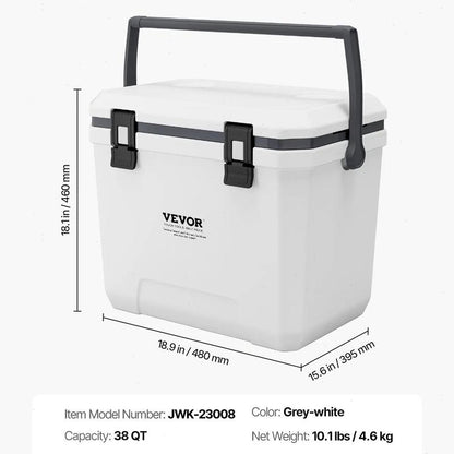 VEVOR Insulated Portable Lunchbox Cooler, Max 52 Qt - Holds 50 Cans, Ice Retention Hard Cooler with Heavy Duty Handle, Ice Chest Lunch Box for Camping, Beach, Picnic, Travel, Outdoor VEVOR Super Brand Day