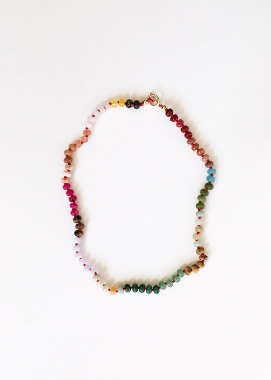 Natural Gemstone Necklace + 14k Gold Filled Toggle : Sedona