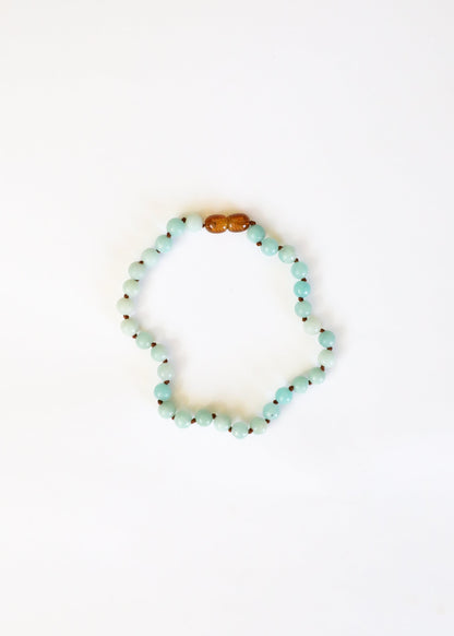 Pure Gemstone + Amazonite || Anklet or Bracelet
