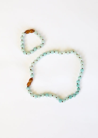 Pure Gemstone + Amazonite || Anklet or Bracelet