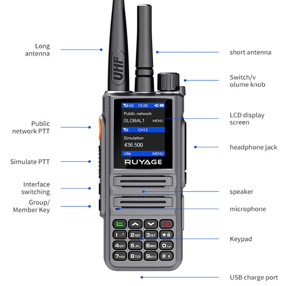 Ruyage Radio Nationwide PTT Walkie-Talkie(X30)