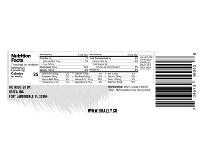 Elk Heart Crisps - 100% Grass-Fed/Finished