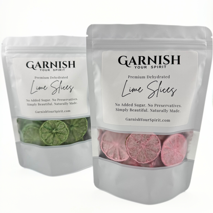 Wicked Inspired Pink and Green Luster Dust Dried Lime Garnish Set 2 Pack