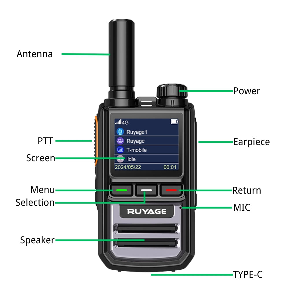 Ruyage Radio Nationwide PTT Walkie-Talkie(R1)