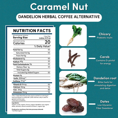 Dandelion Caramel Nut Chicory Herbal Coffee
