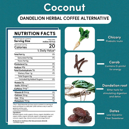 Dandelion Coconut Herbal Coffee