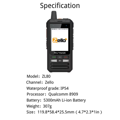 Ruyage Radio Zello Walkie-Talkie(ZL80)