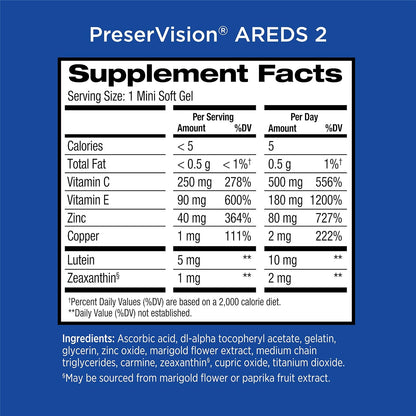 PreserVision 210 Soft Gels, AREDS 2 Formula - Clearance Sale