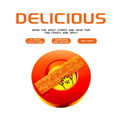 TikTok Viral - Chinese Latiao Spicy Gluten Strips, Authentic Vegan Snack 5.5oz | Wei Long