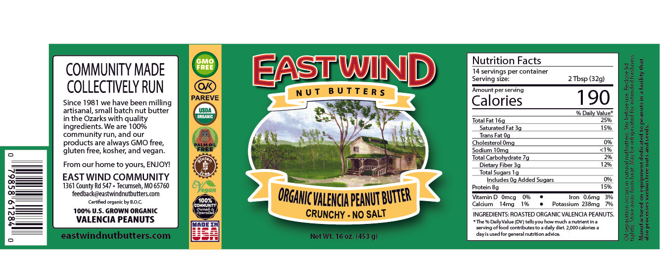 Organic Valencia Peanut Butter- 2 Ingredients or less