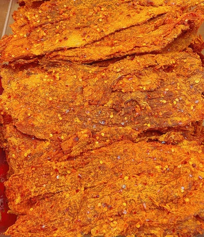 Spicy Crispy Curry Beef Jerky - Khô Bò Giòn Cay - 0.5 lb