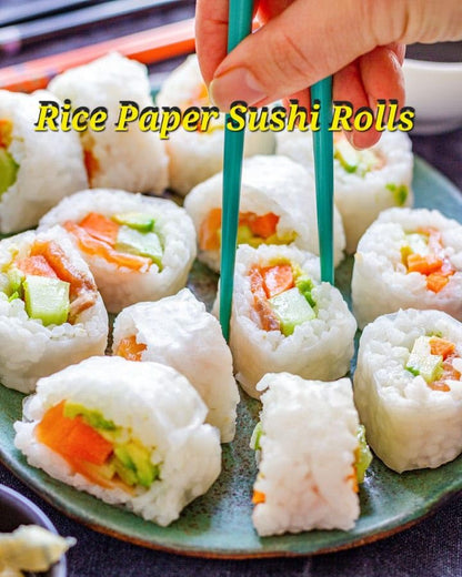 MekomanRice Papers - Bánh Tráng Wrappers for Spring rolls Round 22cm, 12oz