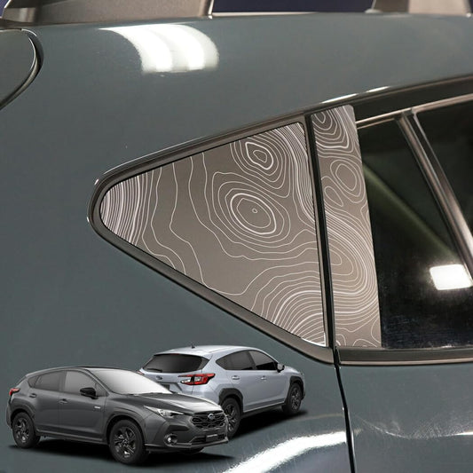 Topographic Map Pillar Overlays - 2024+ Crosstrek