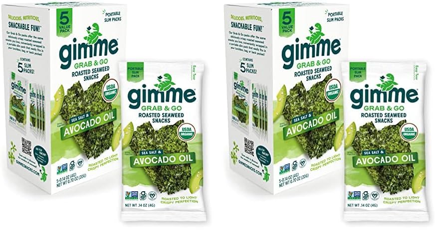 TikTok Viral Gimme Organic Roasted Seaweed Snacks - Multi-Flavor Pack