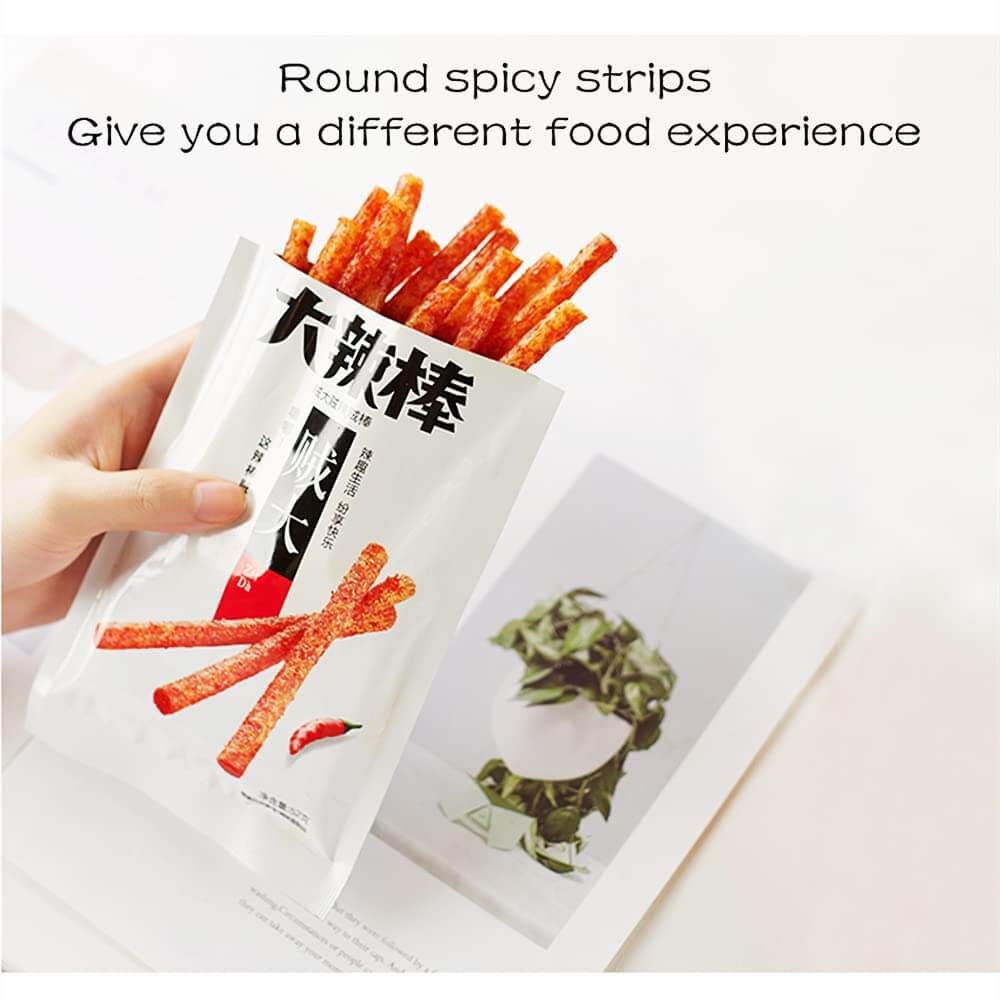 TikTok Viral - Chinese Latiao Spicy Gluten Strips, Authentic Vegan Snack 5.5oz | Wei Long