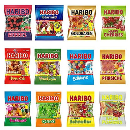HARIBO German Gummy Candy 5LB Bulk Pack - 12 Dye-Free Varieties | Authentic European Gummies