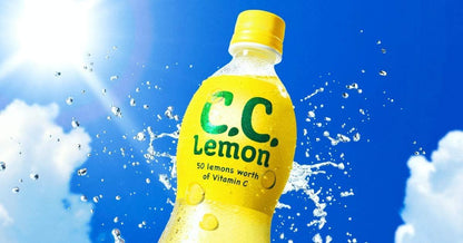 TikTok #1 C.C. Lemon Japanese Soda by Suntory - Vitamin C Citrus Drink, 8-Pack (500ml)
