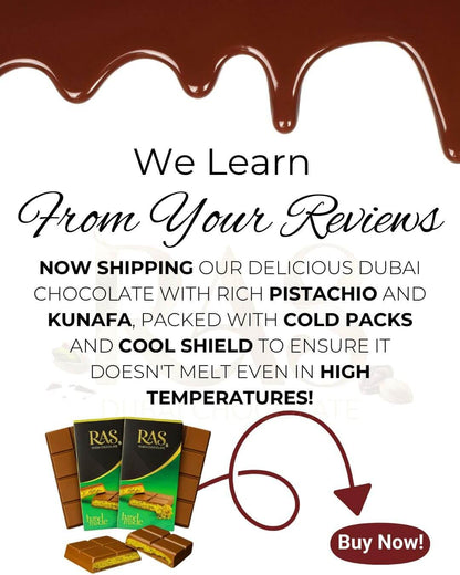 Dubai RAS Chocolate Bar - Viral Pistachio Knafeh Belgian Chocolate (95g)