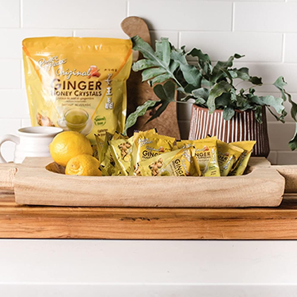 Instant Ginger Honey Crystals Family Value Pack 30 Sachets 18g per Sachets (Total 19oz/ 540g) By Prince of Peace