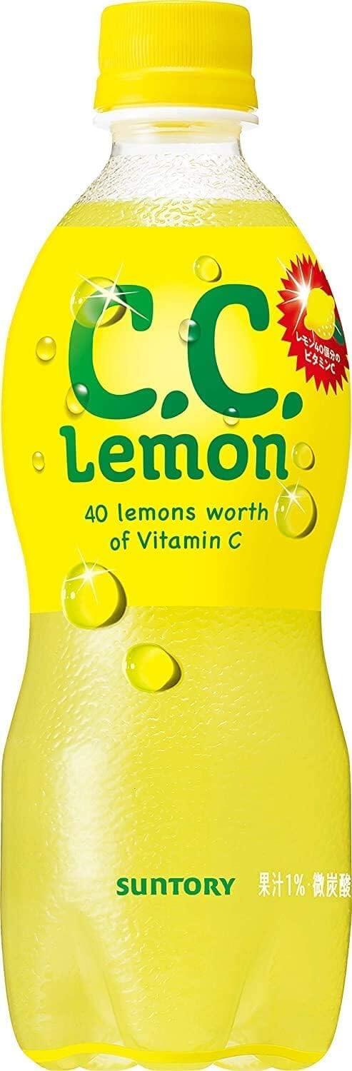TikTok #1 C.C. Lemon Japanese Soda by Suntory - Vitamin C Citrus Drink, 8-Pack (500ml)