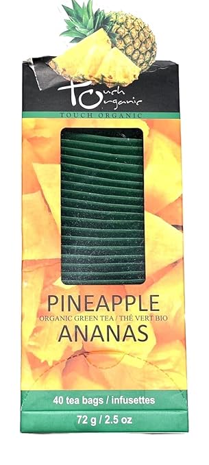 Touch Organic - ORGANIC PINEAPPLE GREEN TEA 40 bags - 12 PACK CASE