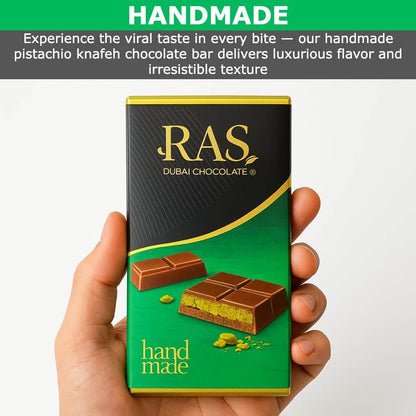 Dubai RAS Chocolate Bar - Viral Pistachio Knafeh Belgian Chocolate (95g)