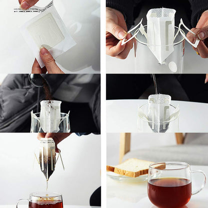 Ayevision 100Pcs Portable Coffee Filter Paper Bag