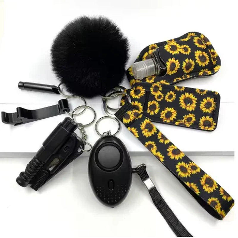 Safety Keychain Full Set, Self Defense Security Keychain Set with Personal Alarm Protective Keychain Accessories for Women Girls