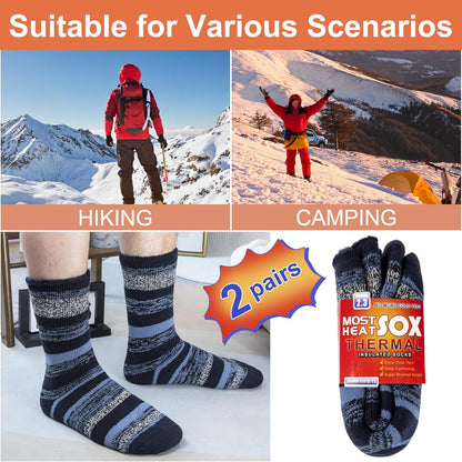 Thermal Socks for Men, Winter Warm Socks Mens for Cold Weather Extreme Temperatures