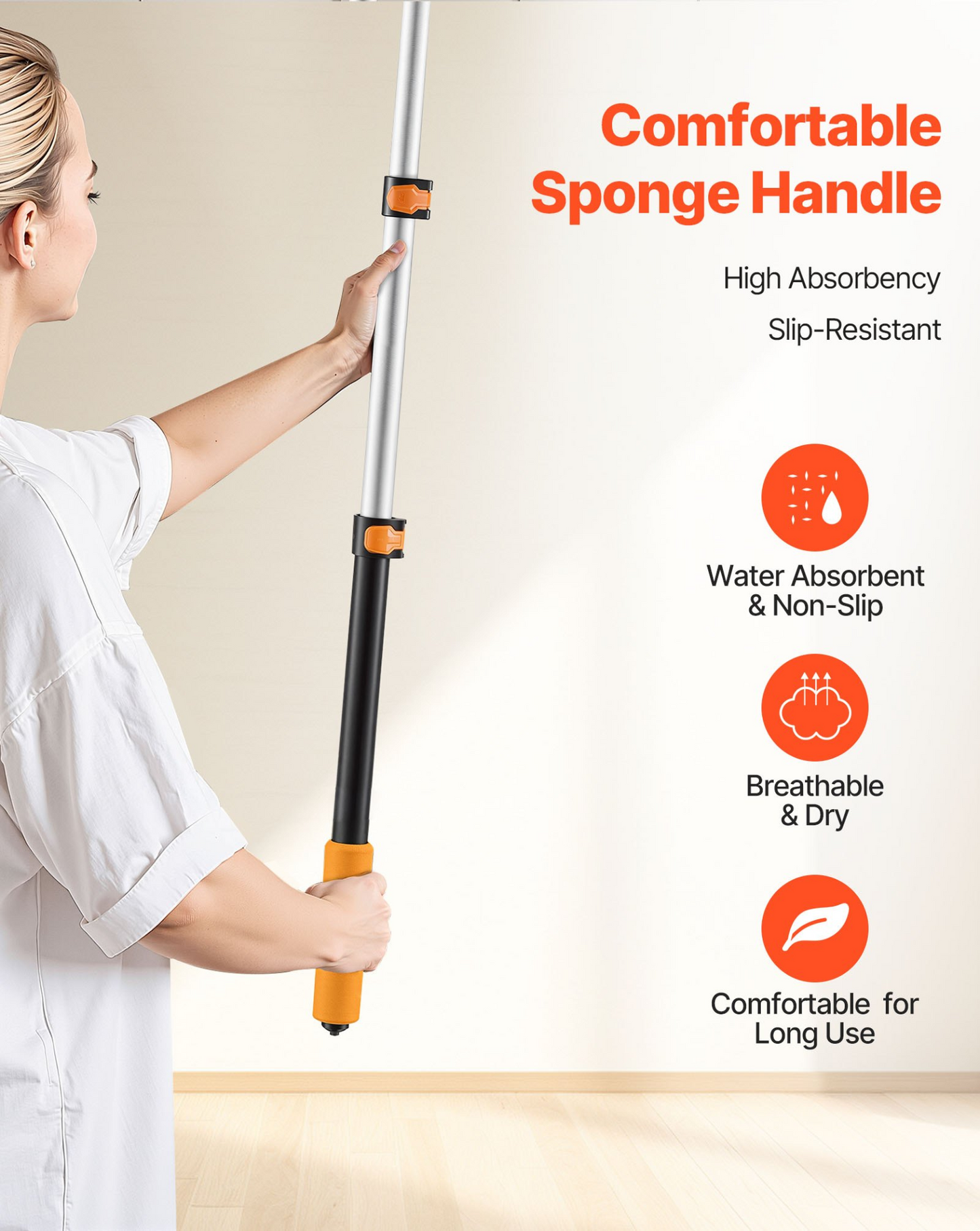 Telescopic Extension Pole 1.76-4 FT Multi-Purpose for Painting Cleaning