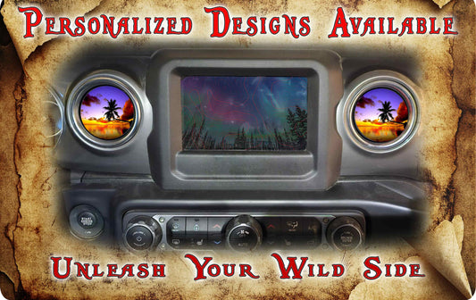 Steering wheel decal Sunset Palm