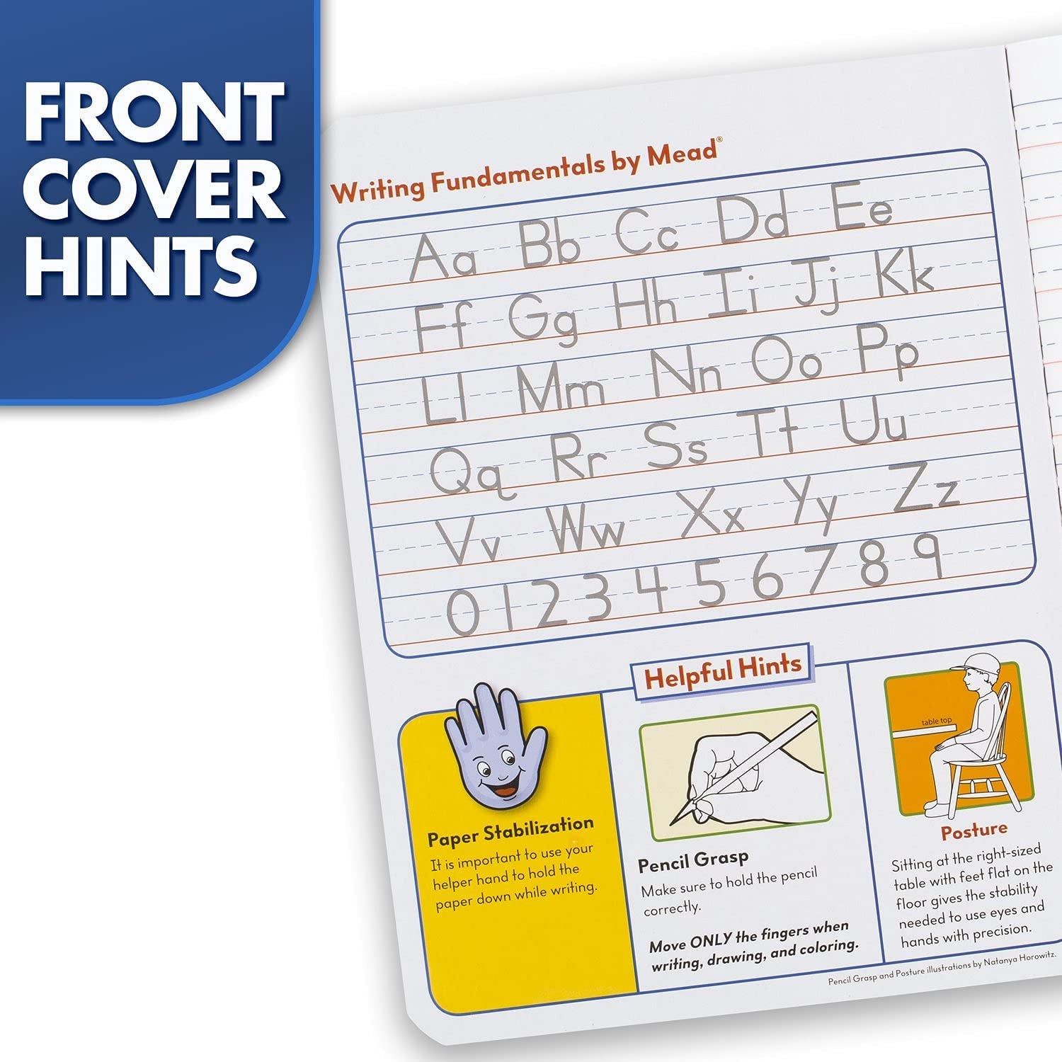 Primary Composition Book, Primary Ruled Journal, Grades K-2, 7-1/2" X 9-3/4", 100 Sheets, Blue Marble (09902)