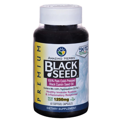 Black Seed Oil - 1250 Mg - 60 Softgel Capsules