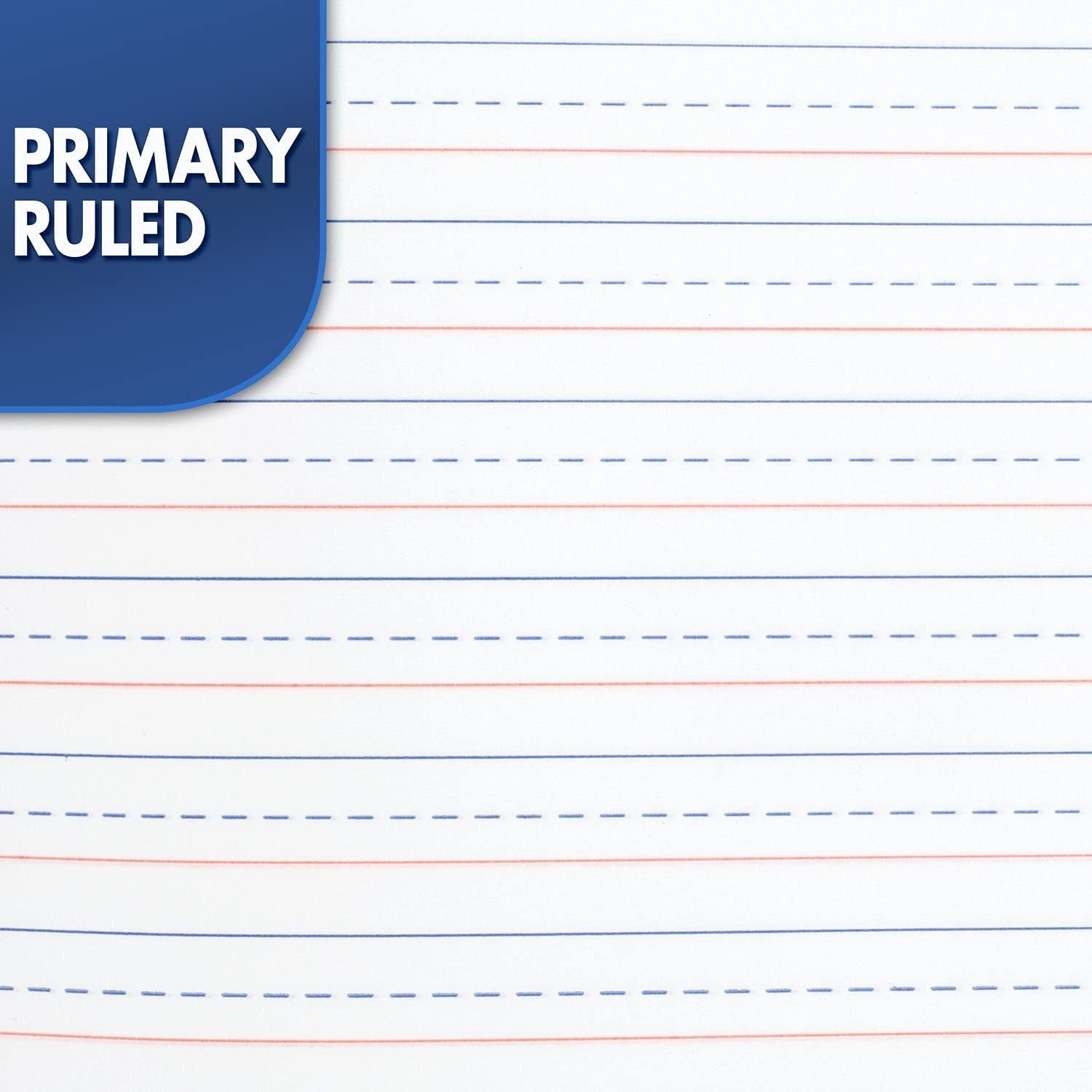 Primary Composition Book, Primary Ruled Journal, Grades K-2, 7-1/2" X 9-3/4", 100 Sheets, Blue Marble (09902)