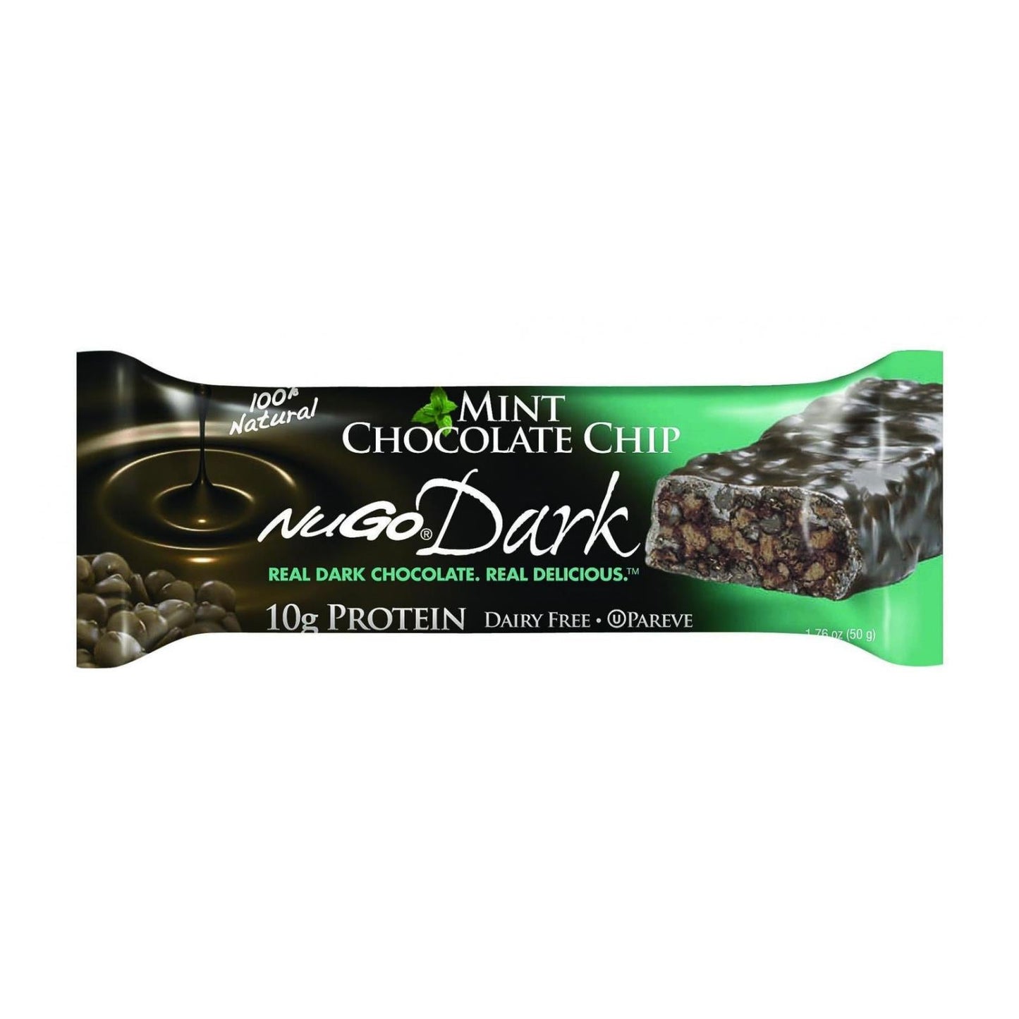 NuGo Dark Mint Chocolate Chip Nutrition Bars, 12 Pack