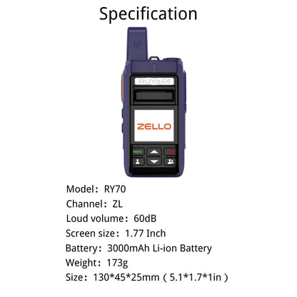 Ruyage Radio Zello Walkie-Talkie(RY70)