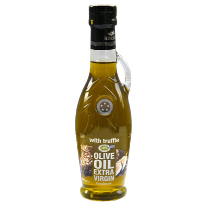KORVEL Greek Extra Virgin Olive Oil with Truffle-flavored, Amphora 8.45 fl oz (250ml) - 2 pack