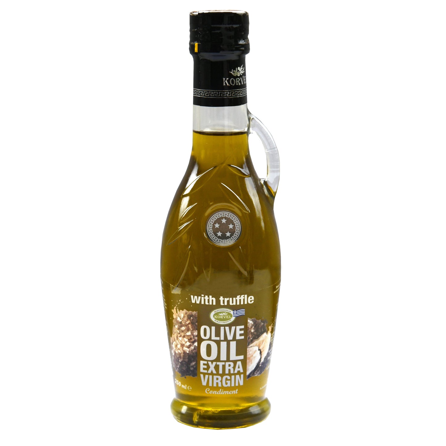 KORVEL Greek Extra Virgin Olive Oil with Truffle, 8.45 fl oz - 6 Pack